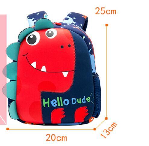 Cartoon Cute Children Kindergarten Dinosaur School Bag