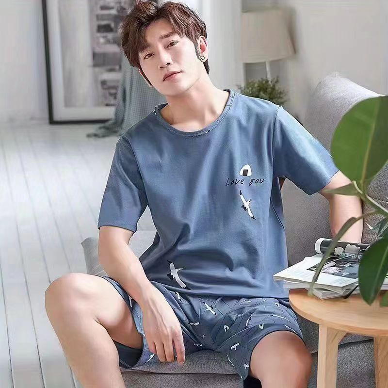 Men's Summer Short Sleeve Shorts Suit Korean Style Loose