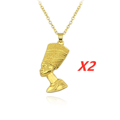 Ancient Egyptian Pharaoh Head Hip Hop Pendant Necklace