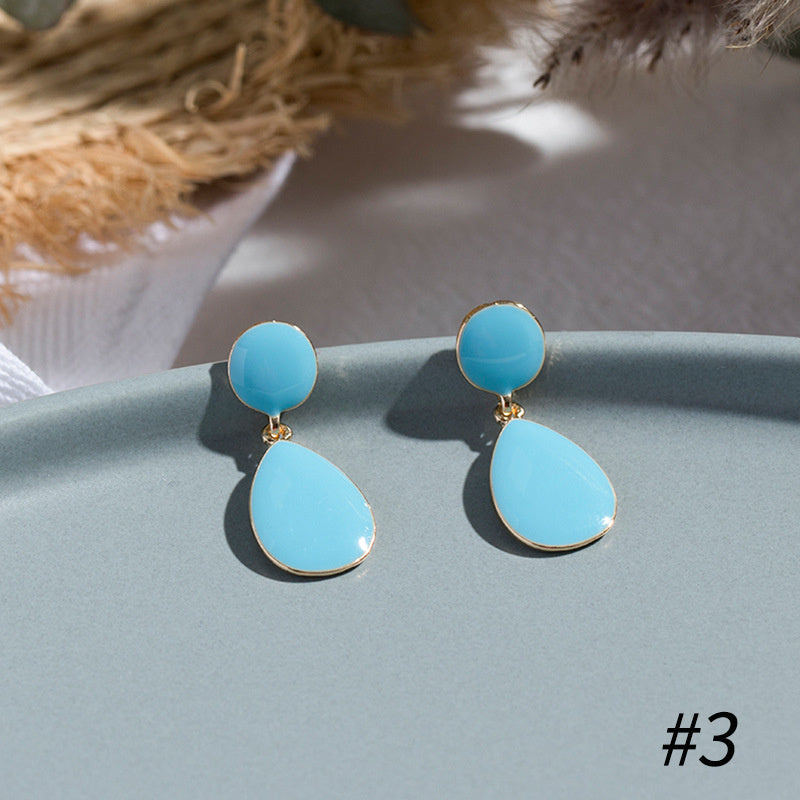 Alloy Design Special-interest Earrings Blue Trendy Earrings