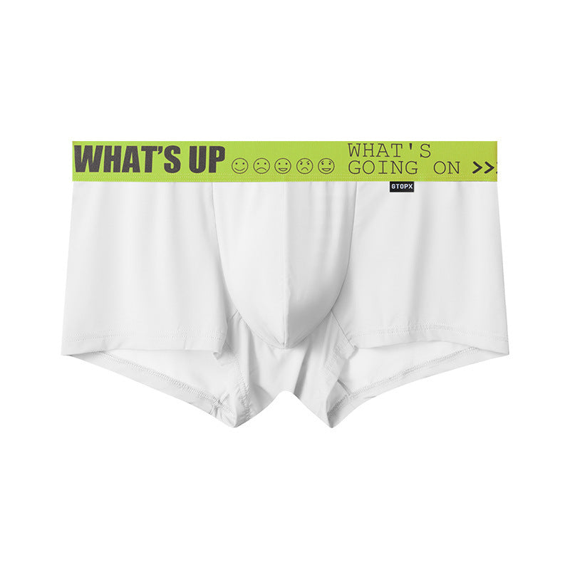 Men's Thin Ice Silk Mid-rise Boxers Briefs