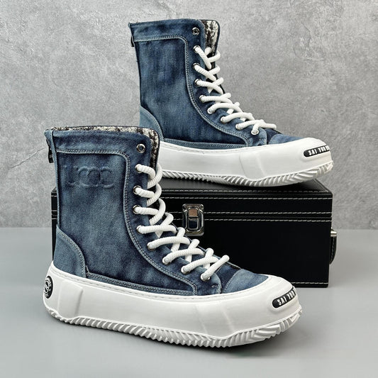 High-top Canvas Boots Fashionable All-match Fashion Boots Men