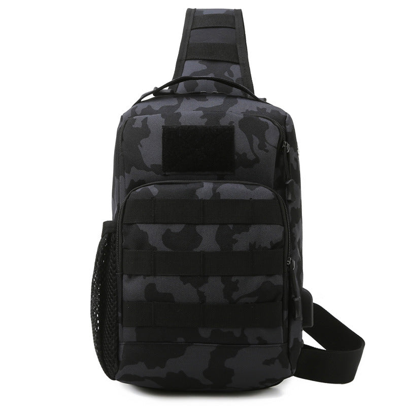 Outdoor Lure Camouflage Large Capacity Multi-functional Men's Shoulder Crossbody Tactical Chest Bag