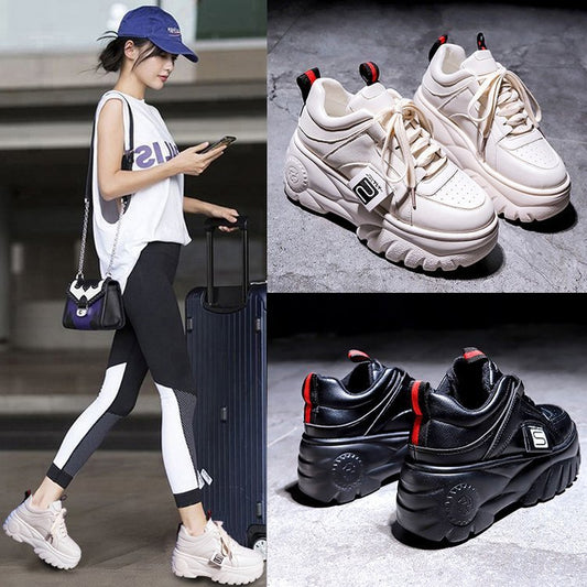 Harajuku Platform Shoes Thick-Soled Casual Height-Increasing Ins Sneakers