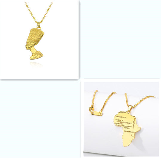 Ancient Egyptian Pharaoh Head Hip Hop Pendant Necklace