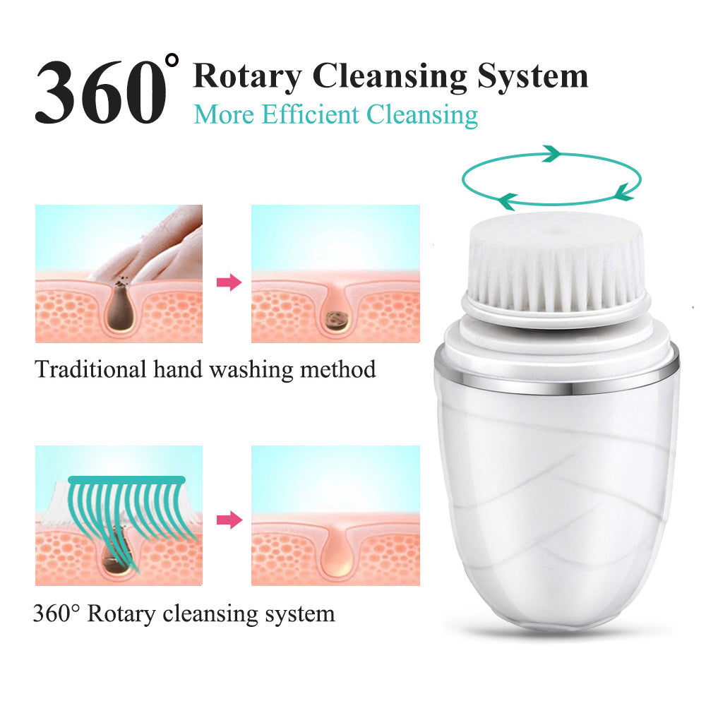 3 in 1 Electric Facial Cleanser Wash Face Cleaning Machine Pore Cleaner Body Cleansing Massage Mini Skin Beauty Massage