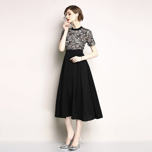 The same high-end lace short sleeve