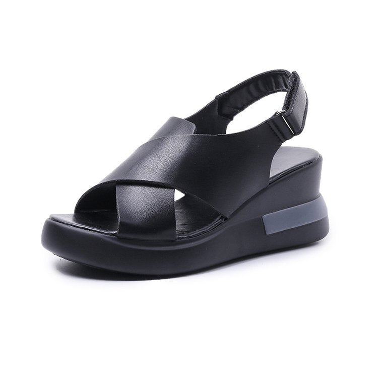 Women's Casual Peep Toe Platform Wedge Sandals