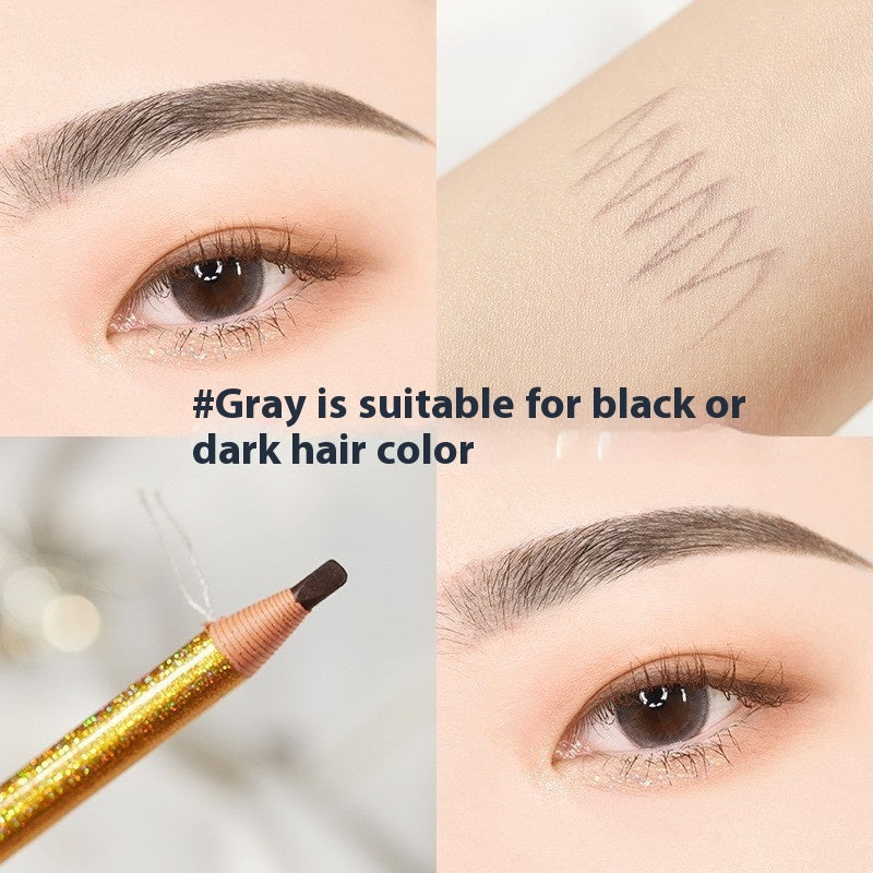 Line Drawing Waterproof Sweat-proof Non-fading Brushed Natural Eyebrow Pencil