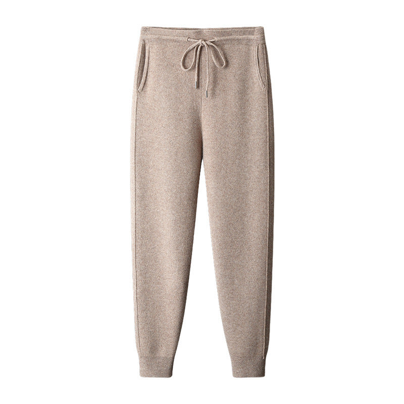 Air Layer Thickened Wool Pants Men's High Waist Casual All-match Lock Foot Harem Pants