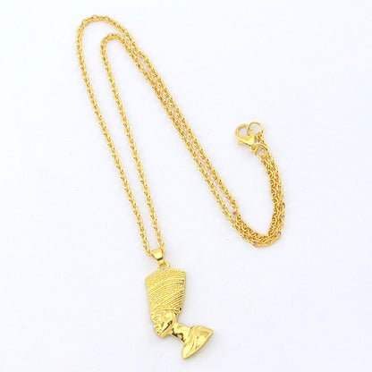 Ancient Egyptian Pharaoh Head Hip Hop Pendant Necklace