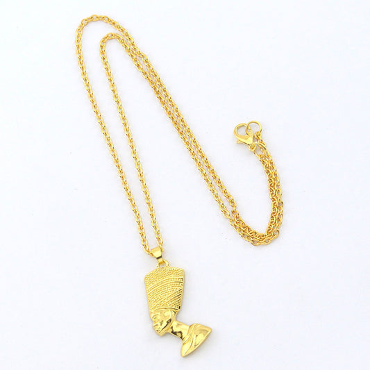 Ancient Egyptian Pharaoh Head Hip Hop Pendant Necklace