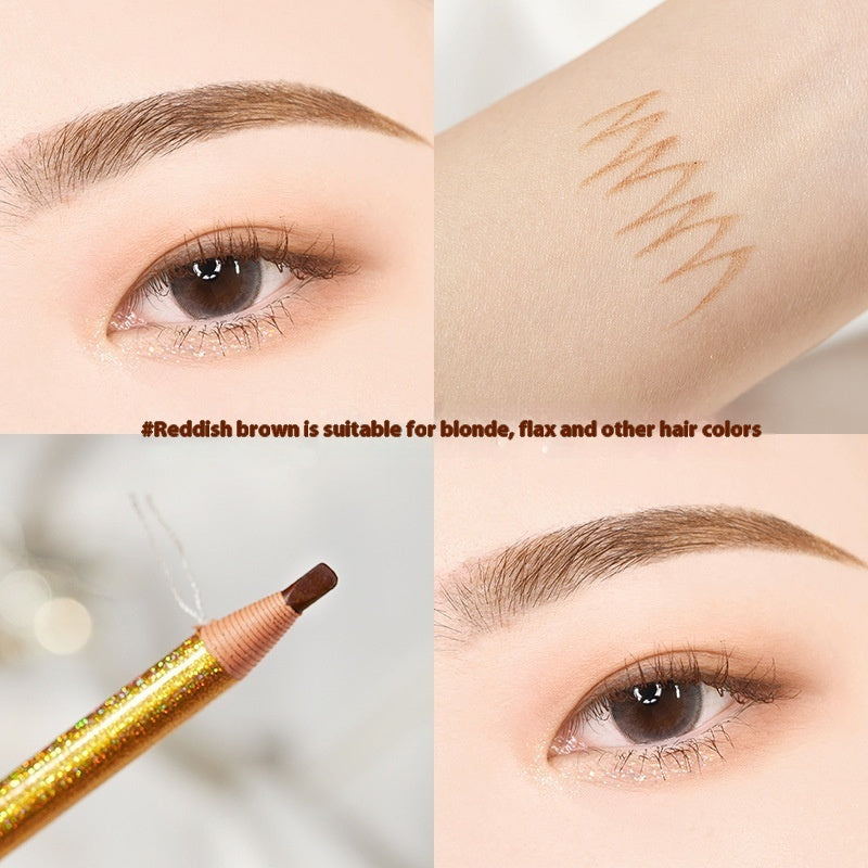 Line Drawing Waterproof Sweat-proof Non-fading Brushed Natural Eyebrow Pencil