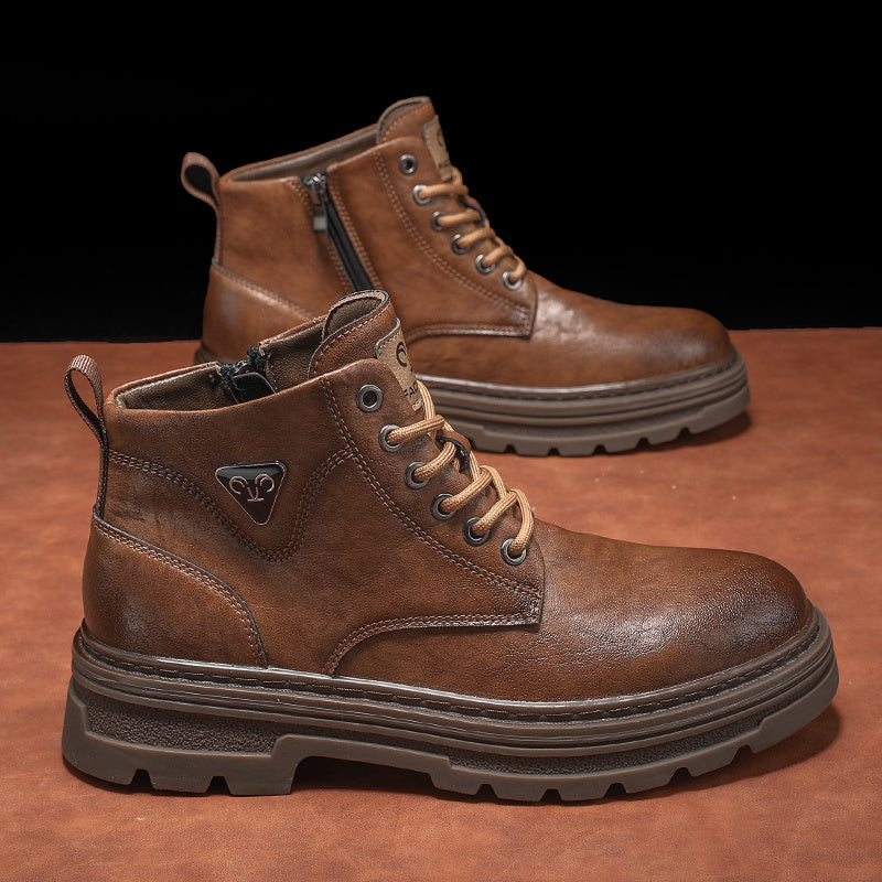 Men's Authentic Leather British Style Working Boots