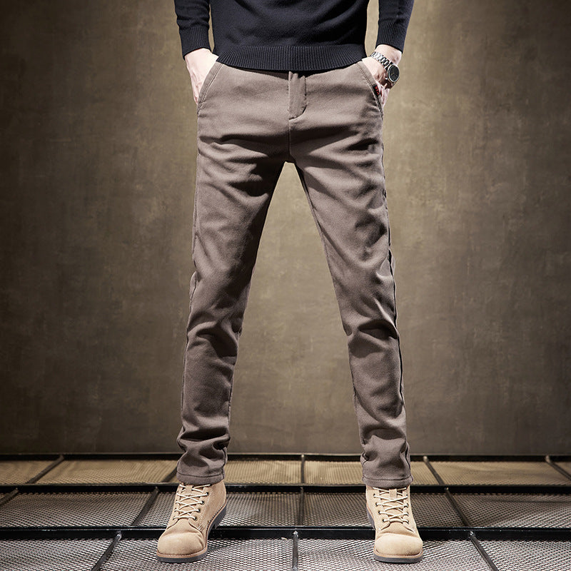 Slim Fit Straight Trend All-match Business Trousers Thick