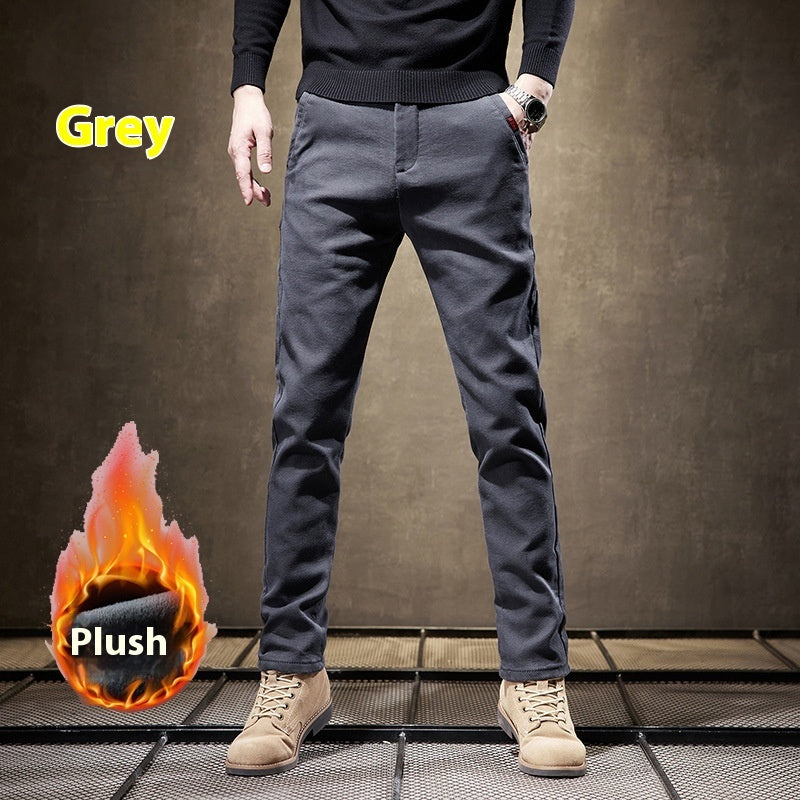 Slim Fit Straight Trend All-match Business Trousers Thick