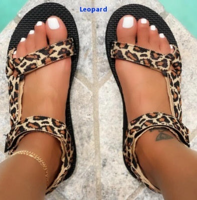 Summer Color Matching Beach Sandals Casual Plus Size Women