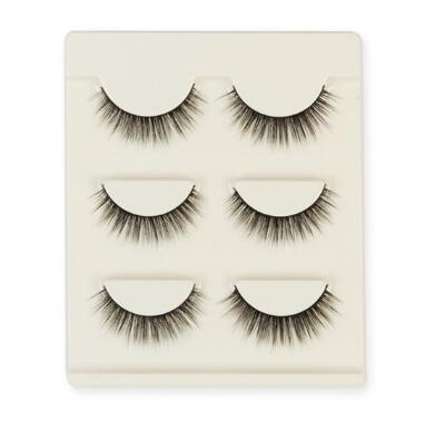 Compatible with Apple, 3 pair false eyelashes mink hair lashes Slim curly raised fake Eyelasehe extension Cilios Posticos makeup