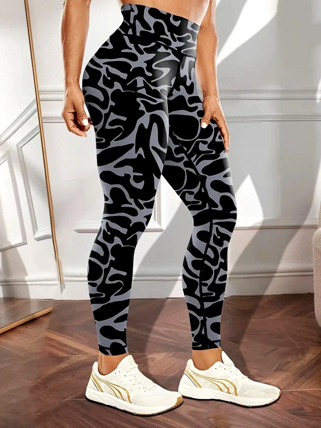 Women's Camouflage Printed High Waisted Hip Lifting Yoga Pants