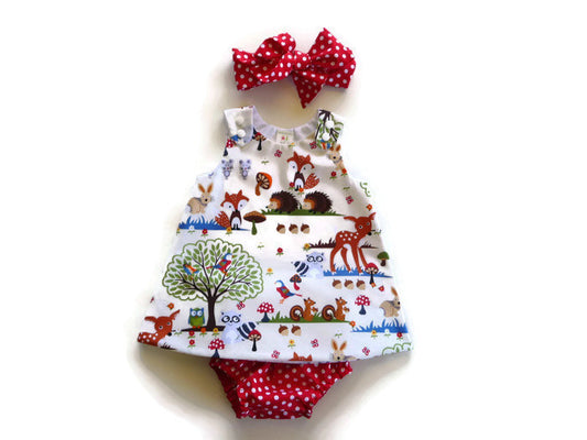 Children's Suit Girl Baby Baby Three-Piece Shorts  Headband  Dress