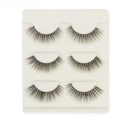 Compatible with Apple, 3 pair false eyelashes mink hair lashes Slim curly raised fake Eyelasehe extension Cilios Posticos makeup