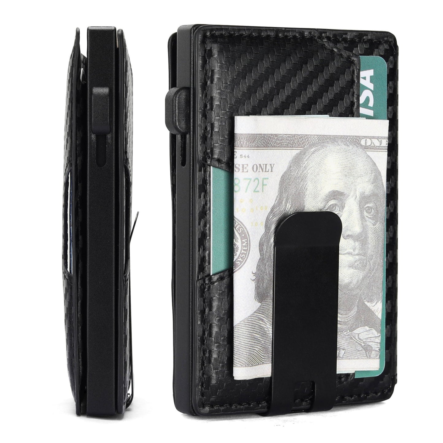 Wallet Creative Carbon Fiber Pattern Simple Men's Card Holder