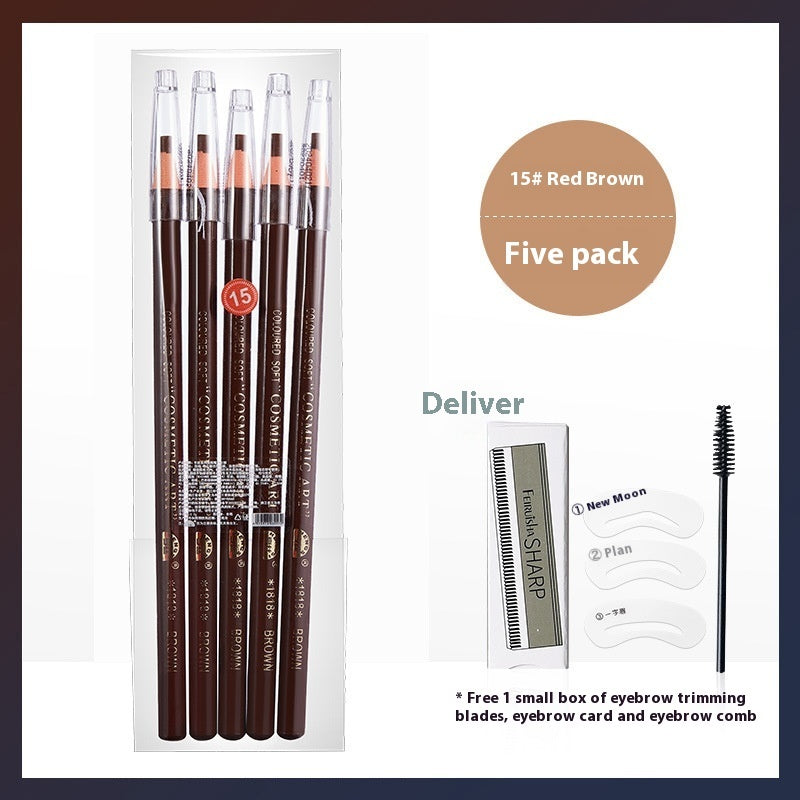 Line Drawing Waterproof Sweat-proof Non-fading Brushed Natural Eyebrow Pencil