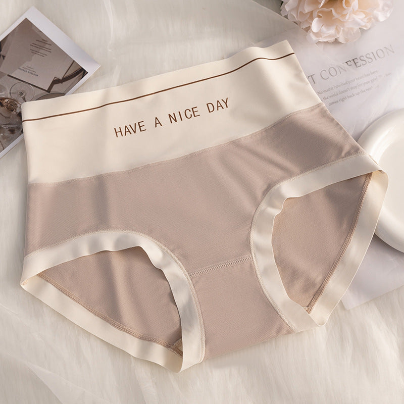 High Waist Comfort Breathable Briefs Silk Crotch