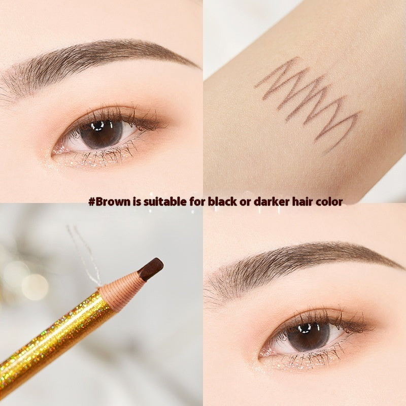 Line Drawing Waterproof Sweat-proof Non-fading Brushed Natural Eyebrow Pencil