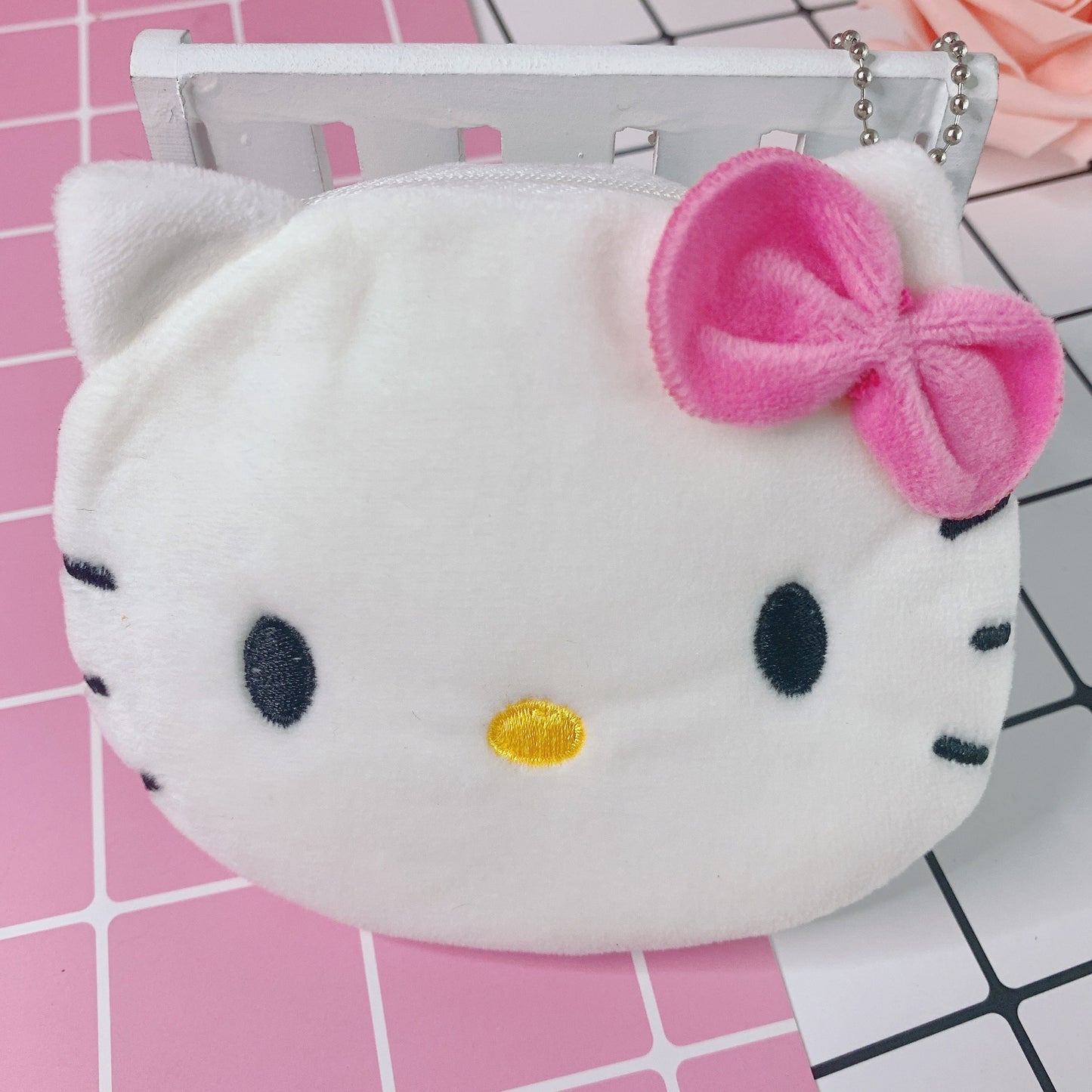 Cartoon Female Cute Student Portable Mini Plush Earphone Key Coin Purse