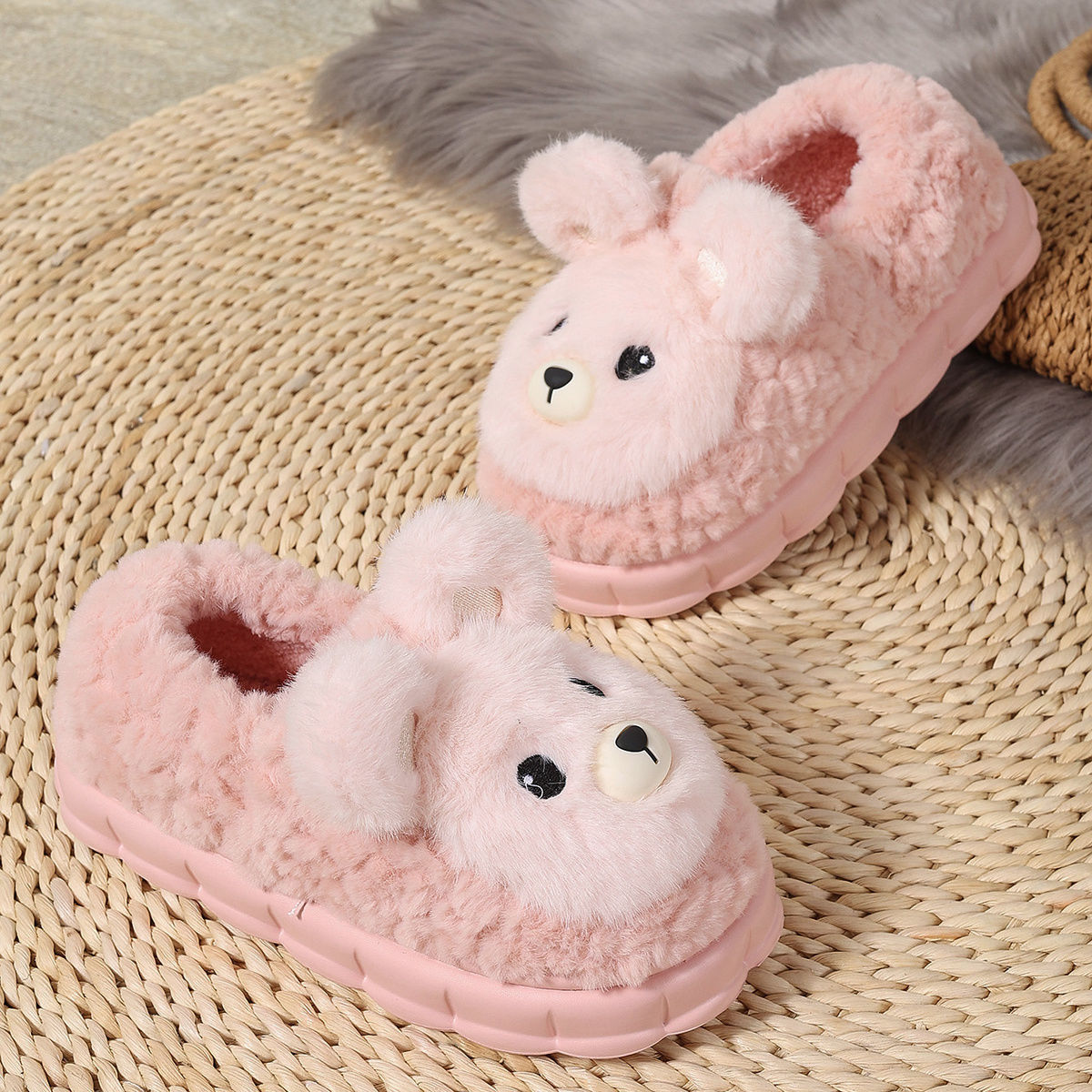 New Warm Indoor Plush Cartoon Cotton Shoes For External Wear