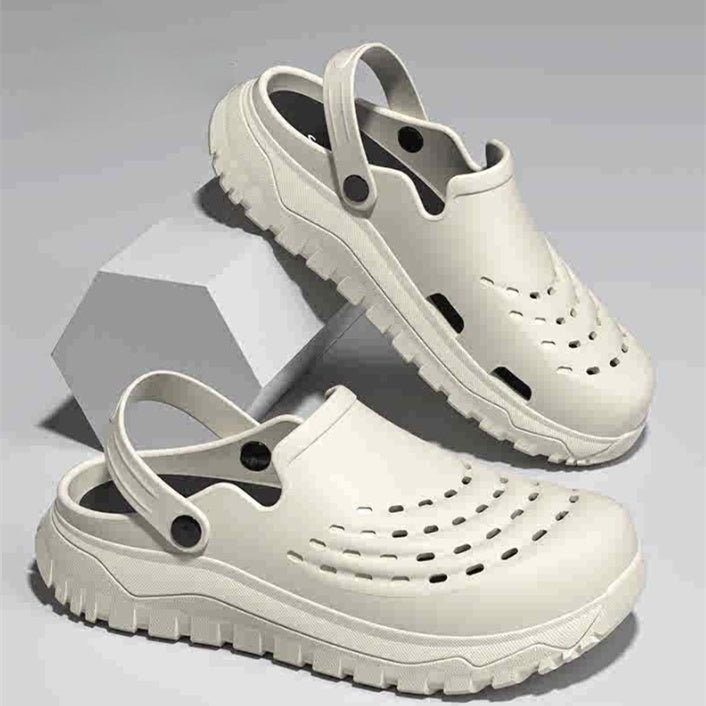 Closed-toe Slippers Outdoor Summer Platform Height Increasing Non-slip Fashion Hole Shoes For Men And Women