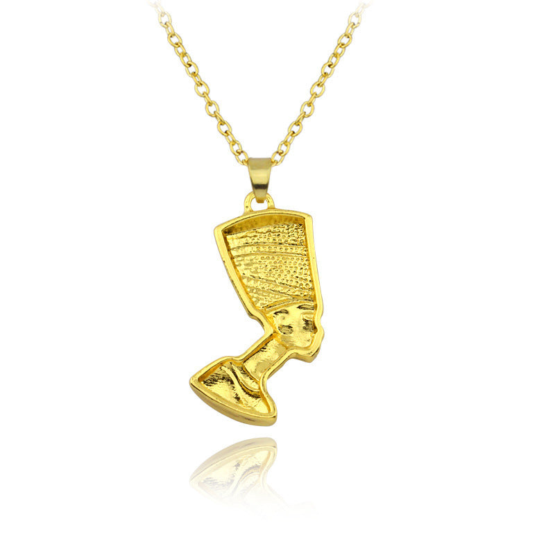 Ancient Egyptian Pharaoh Head Hip Hop Pendant Necklace
