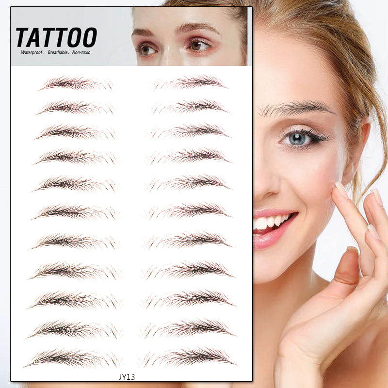 Waterproof 6D Eyebrow Tattoo Semi-Permanent Embroidery Natural Long Lasting Fake Eyebrow