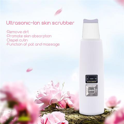 Ultrasonic Skin Scrubber Face Cleanser Blackhead Acne Removal Facial Spa Vibration Massager Ultrasound Peeling Clean Machine 394