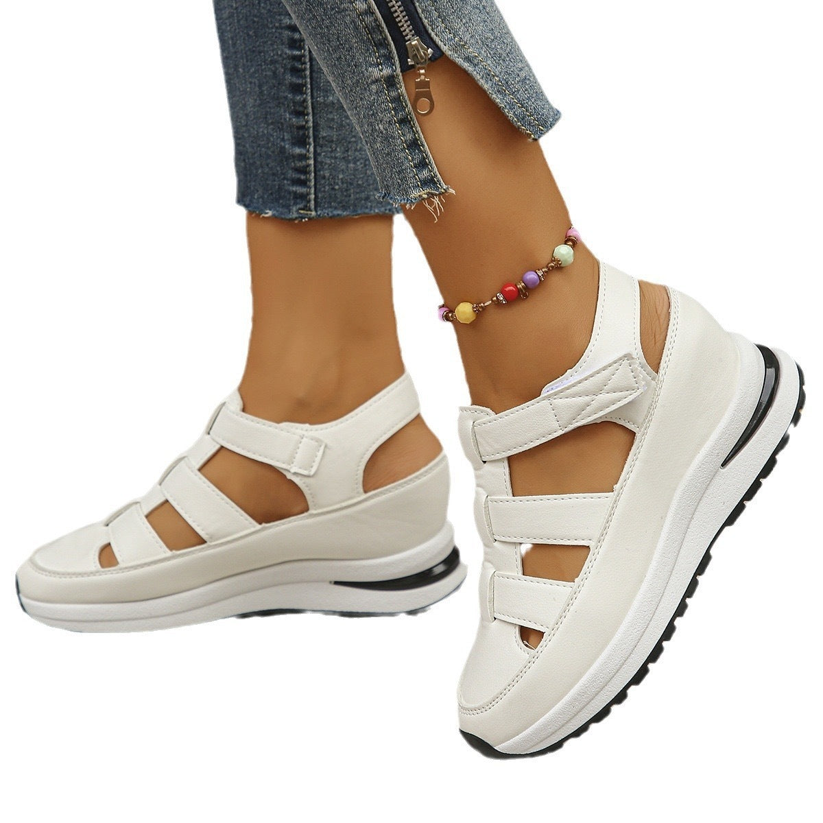 Summer Wedge Baotou Hollow Women's Breathable Shoes