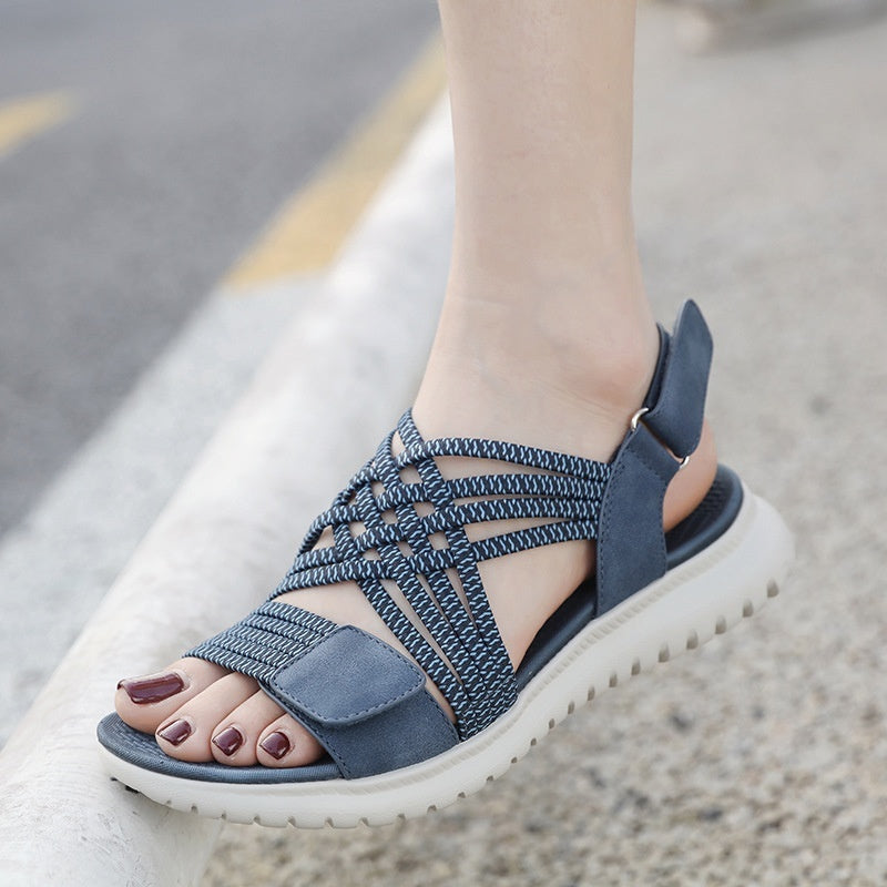 Summer Sandals Women's Lightweight Sports Style Comfortable Elastic Plus Size Sandals