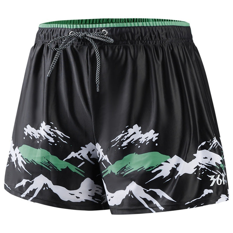 Men's Water-absorbing Quick-drying Simple Printed Swimming Trunks