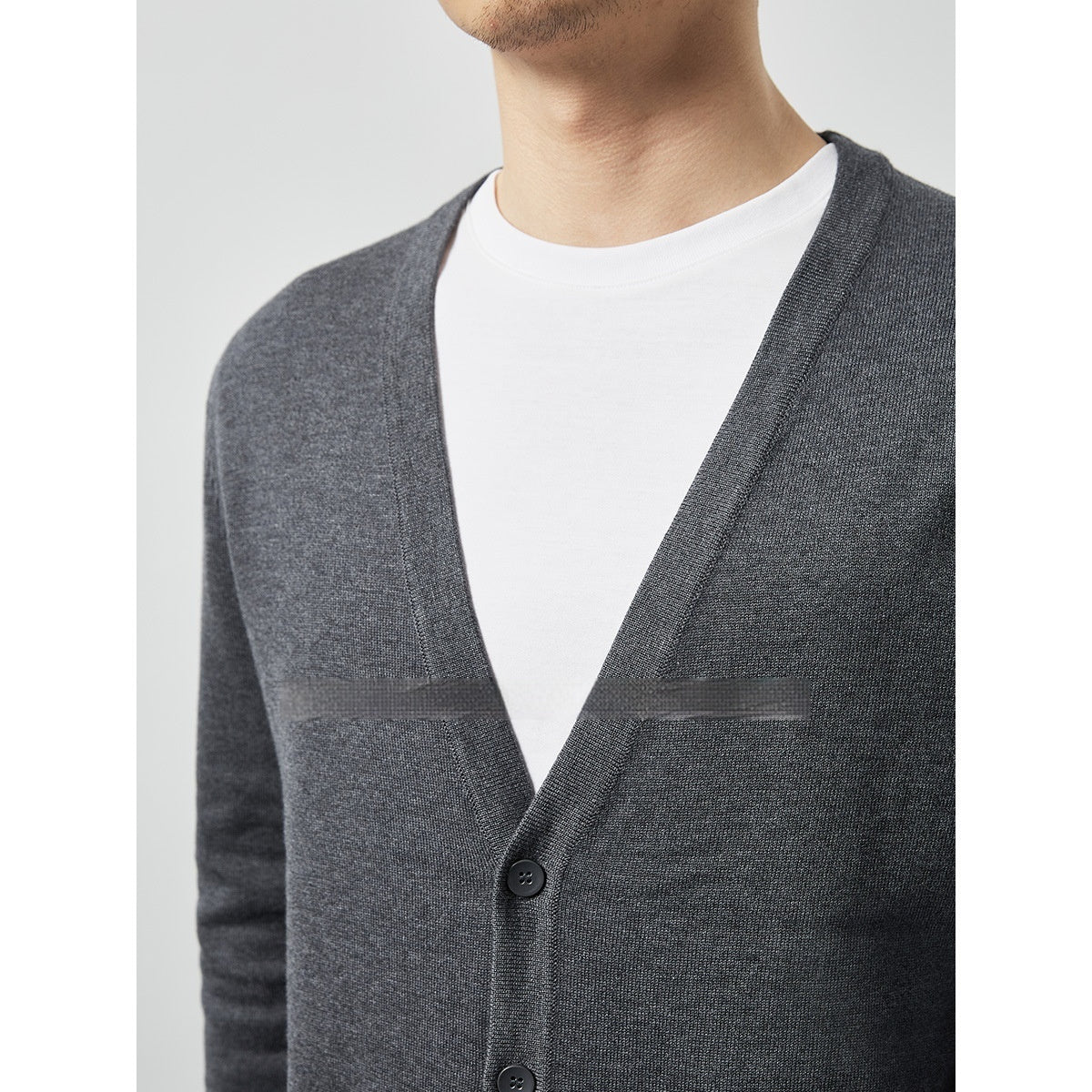 V-neck Solid Color Sweater For Men