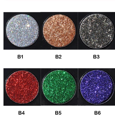 Sequin eye shadow tray