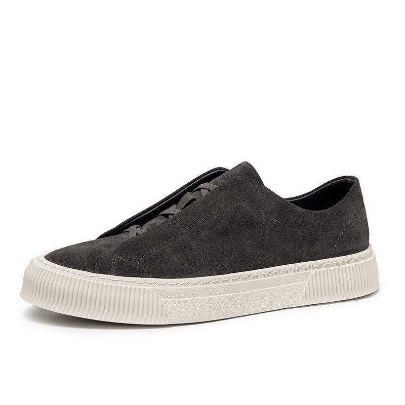 New Fashion Brand Breathable Low Top Slip-on Board Shoes Men's Suede Casual Shoes