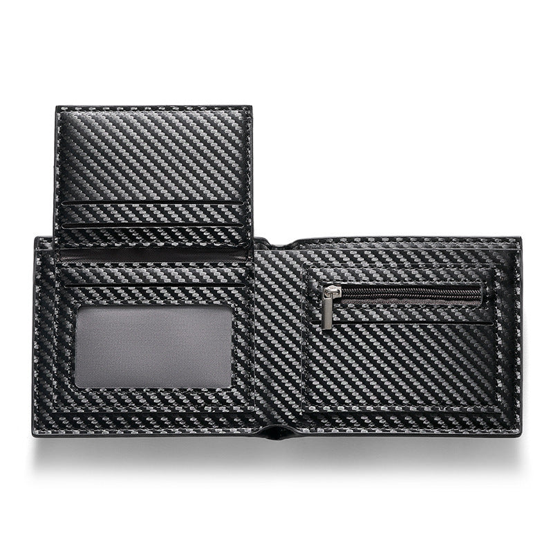 Three-fold Carbon Fiber High-grade Men's Wallet