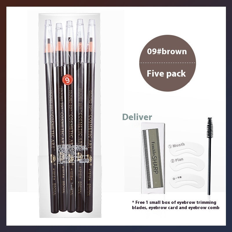 Line Drawing Waterproof Sweat-proof Non-fading Brushed Natural Eyebrow Pencil