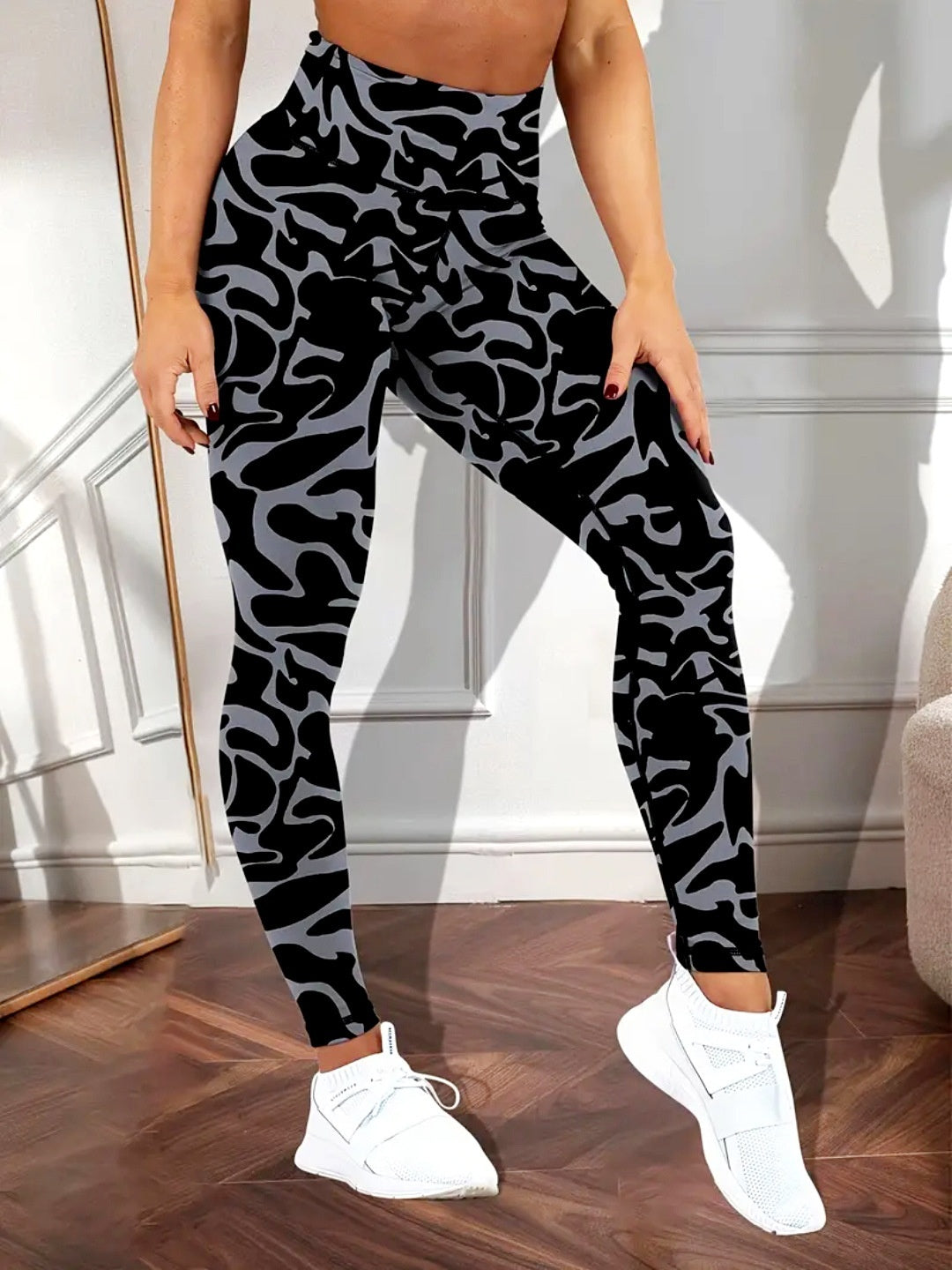 Women's Camouflage Printed High Waisted Hip Lifting Yoga Pants