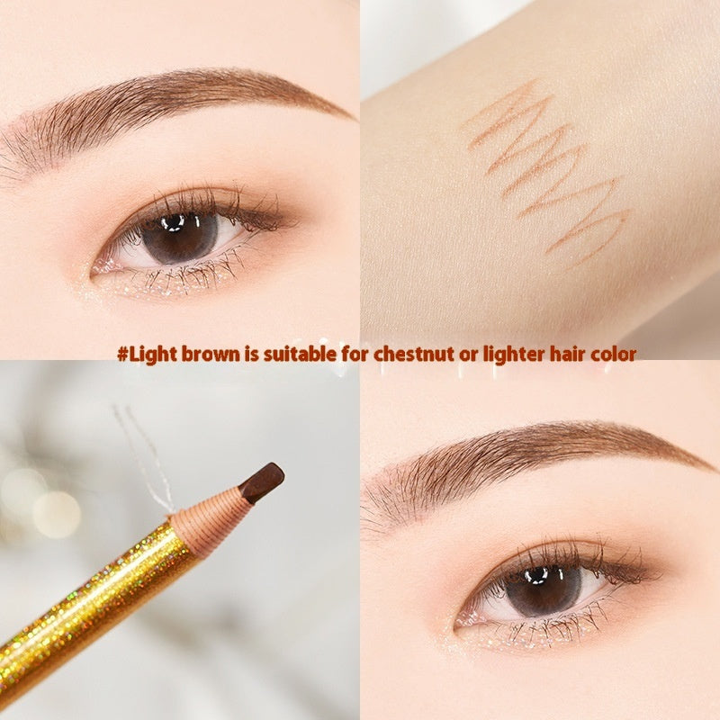 Line Drawing Waterproof Sweat-proof Non-fading Brushed Natural Eyebrow Pencil