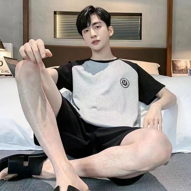 Men's Summer Short Sleeve Shorts Suit Korean Style Loose