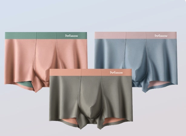 Underwear Ice Silk Boxer Seamless Thin Antibacterial Crotch Breathable Boxers