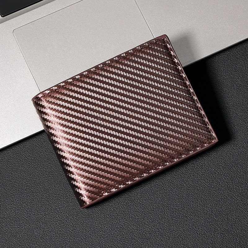 Three-fold Carbon Fiber High-grade Men's Wallet