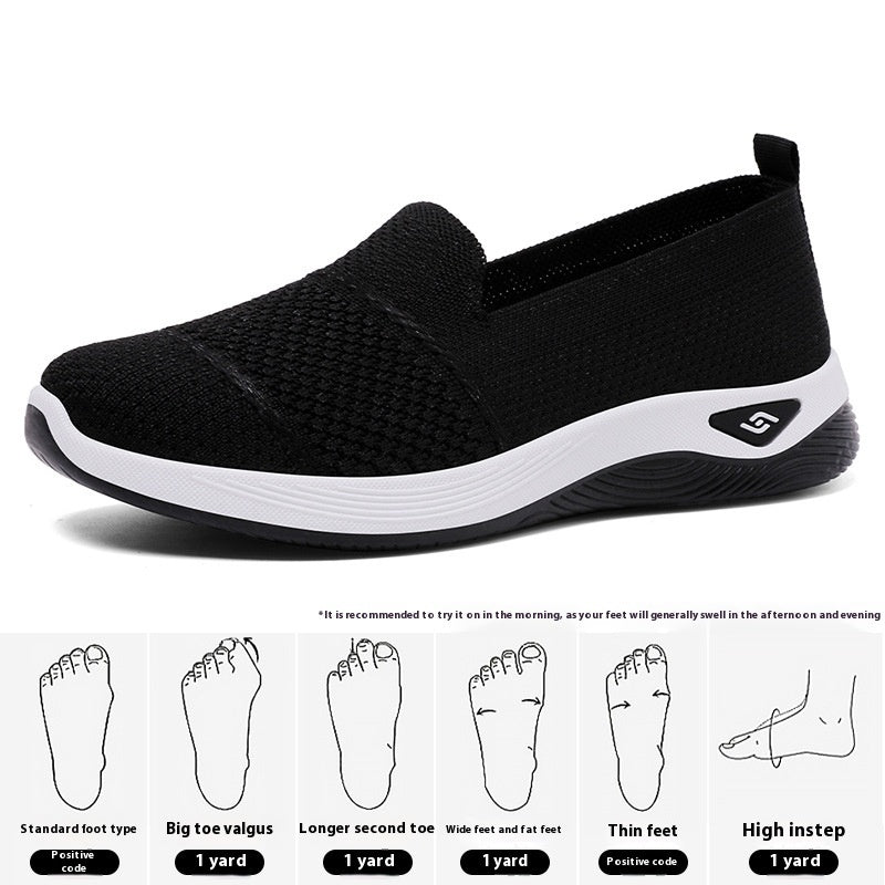 Slip-on Mother's Shoes Soft Sole Lightweight Old Beijing Cloth Shoes Shallow Mouth