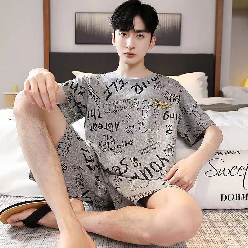 Men's Summer Short Sleeve Shorts Suit Korean Style Loose